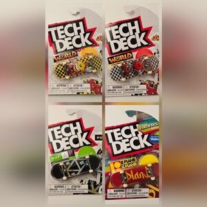 Tech Deck Fingerboard Bundle Lot of 4 Throwback Series New Sealed